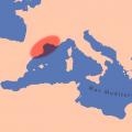 Mapa de localización de la zona de estudio. Colonias griegas. Ampurias